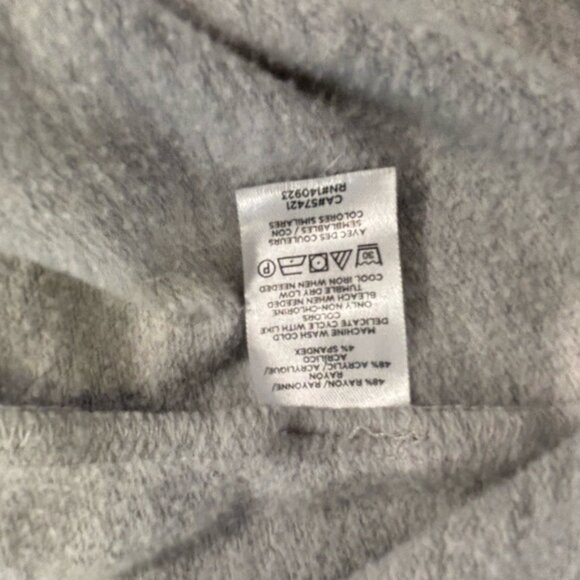 Lou & Grey Gray V-Neck Knit Lightweight hoodie - Picture 3 of 3